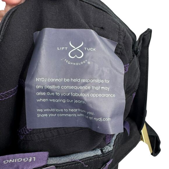 NYDJ Plus NWT Black Denim Legging Lift Tuck Technology High Rise Skinny Jeans - Picture 9 of 13